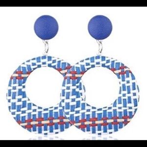 Handmade Raffia Dangle Earrings